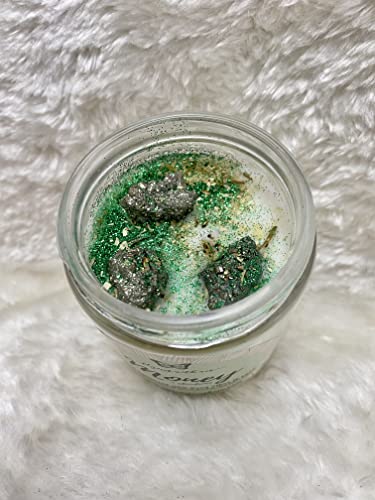 6 OZ Money & Abundance Intention Crystal Candle