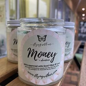 6 OZ Money & Abundance Intention Crystal Candle