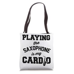 funny saxophone lover graphic for women and men saxophonist tote bag