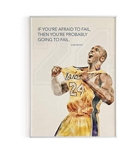 Premium 18" x 24" Poster - Inspirational Print for Offices, Rooms, Dorms, Homes; Great Gift For Basketball Fans Kids, and Adults (kbryant01)