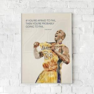 Premium 18" x 24" Poster - Inspirational Print for Offices, Rooms, Dorms, Homes; Great Gift For Basketball Fans Kids, and Adults (kbryant01)