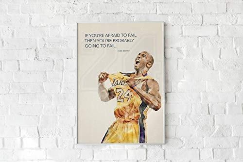 Premium 18" x 24" Poster - Inspirational Print for Offices, Rooms, Dorms, Homes; Great Gift For Basketball Fans Kids, and Adults (kbryant01)