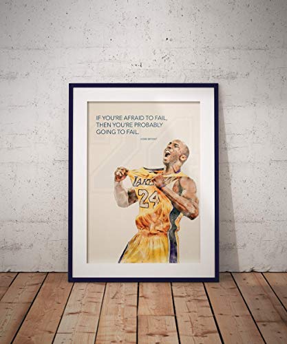 Premium 18" x 24" Poster - Inspirational Print for Offices, Rooms, Dorms, Homes; Great Gift For Basketball Fans Kids, and Adults (kbryant01)