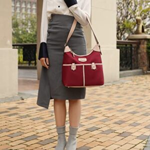 MKF Collection Shoulder Bag for Women, Nylon Handbag Purse, Top-Handle Hobo Bag And Wallet