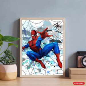 PurpleheARTs | Spiderman Watercolor Wall Art Poster Prints Set of 4 UNFRAMED ( 8'' x 10'' ) Posters for Boys Room Decor, Avengers poster, Superheroes Art, room, Multicolor, 8''x10''