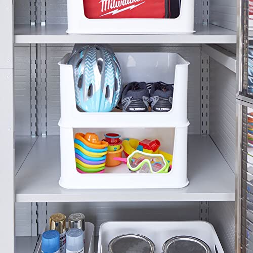 iDesign Recycled Plastic Large Storage Handles, Open Front Bin