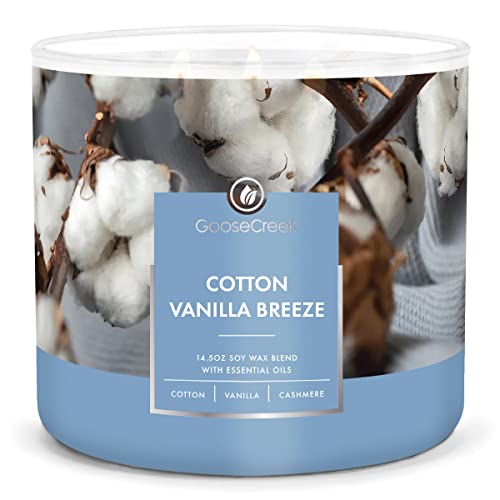 Cotton Vanilla Breeze Large 3-Wick Candle