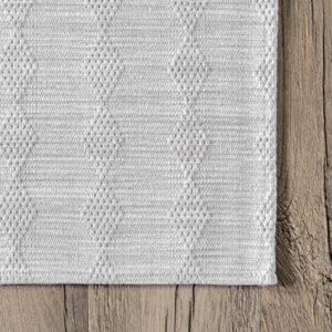 nuLOOM Kerrie Modern Triangles Machine Washable Area Rug, 4' x 6', Beige