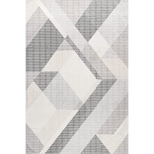 nuLOOM Alesha Modern Striped Machine Washable Area Rug, 8' x 10', Beige