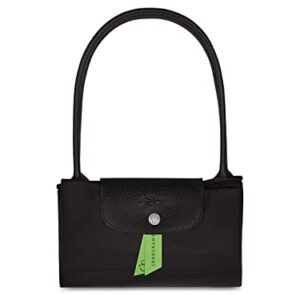 Longchamp 'Medium 'Le Pliage Green' Nylon Tote Shoulder Bag, Black