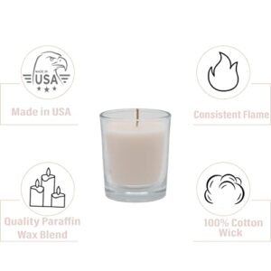 CandleNScent Unscented Paraffin Votive in Glass Candles (8, Soft Pink)