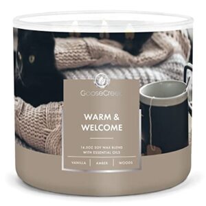 goose creek warm & welcome large 3-wick candle