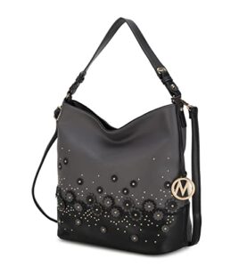 mkf collection shoulder bag for women vegan leather hobo messenger purse