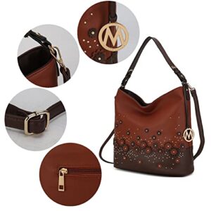 MKF Collection Shoulder Bag for women Vegan Leather Hobo Messenger purse