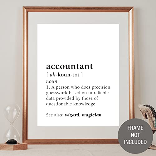 Funny Accountant Definition Unframed Photo Print - Unique Wall Art Decor (8 x 10 Inches)