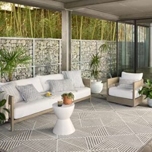 Loloi II Rainier Collection RAI-03 Natural/Ivory, Indoor/Outdoor 2'-2" x 3'-9" Accent Rug