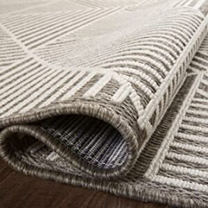 Loloi II Rainier Collection RAI-03 Natural/Ivory, Indoor/Outdoor 2'-2" x 3'-9" Accent Rug