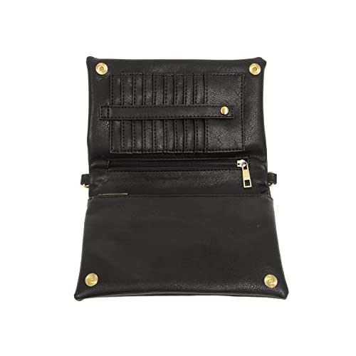 joy susan Kitty Multi Pocket Crossbody - Black