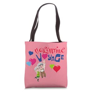 disney and pixar’s up carl and ellie valentine voyage tote bag