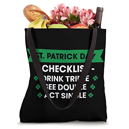 St. Patrick Day Checklist Tote Bag