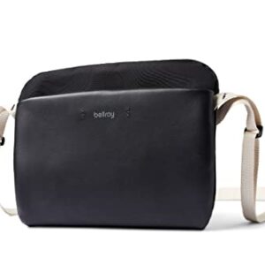 Bellroy City Pouch Plus Premium – (Slim Leather Crossbody Bag) - BlackSand