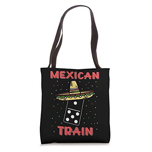 Funny Mexican Trains Dominoes Tote Bag