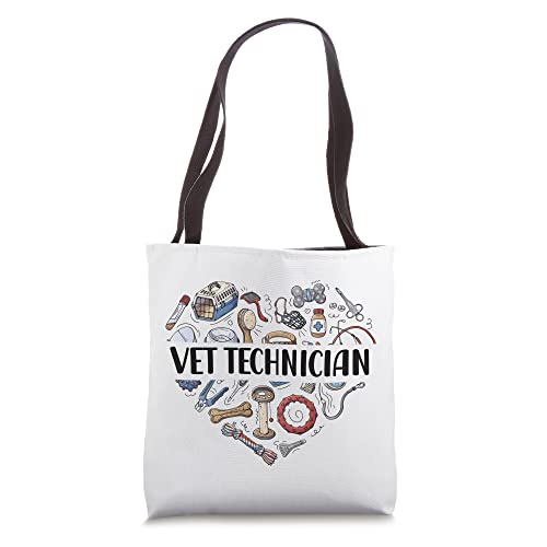 Vet Technician Heart | Veterinarian Technician Vet Tech Tote Bag