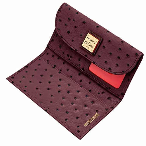 Dooney & Bourke Ostrich Continental Clutch Burgundy