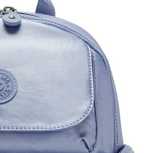 Kipling Matta Up Metallic Backpack Clear Blue Metallic