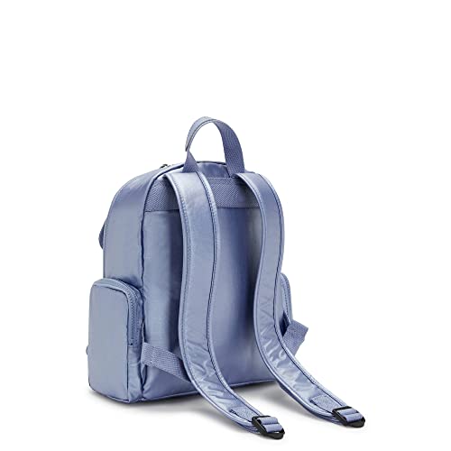 Kipling Matta Up Metallic Backpack Clear Blue Metallic