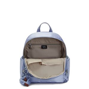 Kipling Matta Up Metallic Backpack Clear Blue Metallic