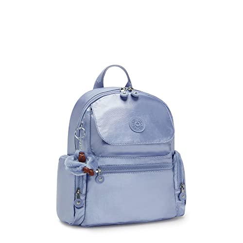 Kipling Matta Up Metallic Backpack Clear Blue Metallic