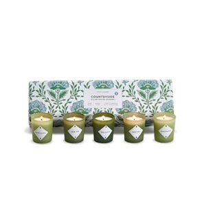 two’s company set of 5 countryside scented candles