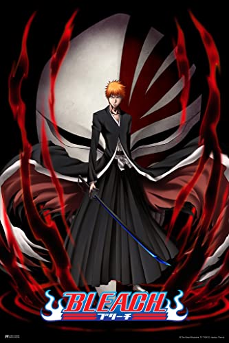 Bleach Anime Poster Ichigo Kurosaki Soul Reaper Swords Manga Comic Cool Aesthetic Modern Picture Japanese Bedroom Home Living Room Weeb Fan Birthday Gift Cool Wall Decor Art Print Poster 12x18