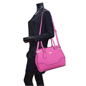 Dasein Women Satchel Purse Vegan Leather Top-handle Bag Work Tote Shoulder Handbag