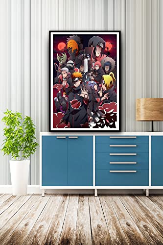 Ukeclvd Akatsuski Poster Uchiha Itachi Pain Japan Manga Personality Anime Decorative Painting Wall Art Canvas Posters Gifts 12x18 inch No Frame