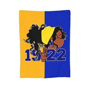 sigma gamma rho blanket flannel throw ultra soft micro blanket 50”x40”, black