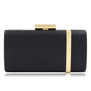 milisente clutch purse for women bridal party evening bags formal clutch for wedding(black)