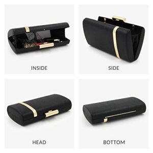 Milisente Clutch Purse for Women Bridal Party Evening Bags Formal Clutch For Wedding(Black)