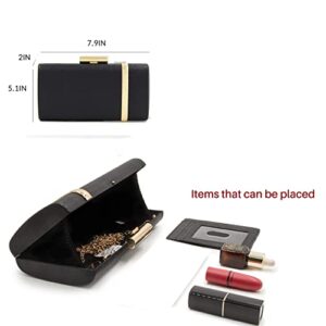 Milisente Clutch Purse for Women Bridal Party Evening Bags Formal Clutch For Wedding(Black)