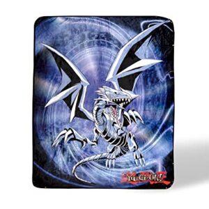 Yu-Gi-Oh! Blue-Eyes White Dragon Fleece Throw Blanket | 45 x 60 Inches