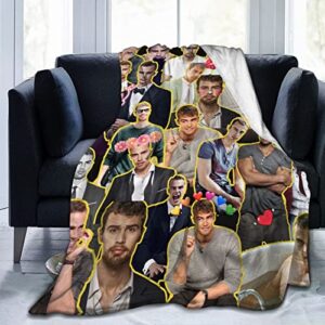 blanket theo james soft and comfortable warm fleece blanket for sofa,office bed car camp couch cozy plush throw blankets beach blankets