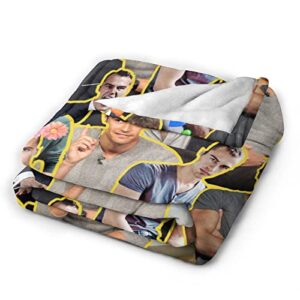 Blanket Theo James Soft and Comfortable Warm Fleece Blanket for Sofa,Office Bed car Camp Couch Cozy Plush Throw Blankets Beach Blankets