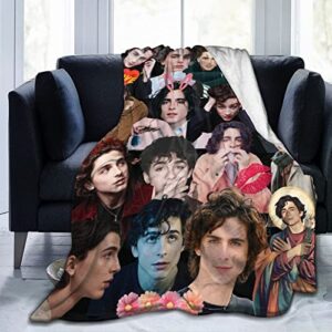 blanket timothee chalamet soft and comfortable warm fleece blanket for sofa,office bed car camp couch cozy plush throw blankets beach blankets