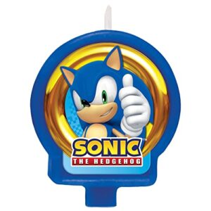 sonic birthday candle – 2 3/5″ x 2 2/5″ | multicolor | 1 pc.