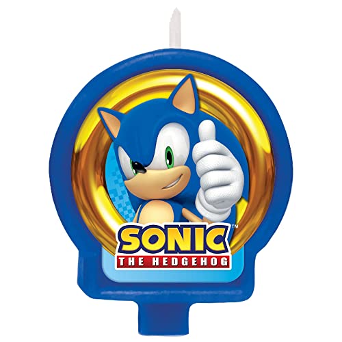 Sonic Birthday Candle - 2 3/5" x 2 2/5" | Multicolor | 1 Pc.