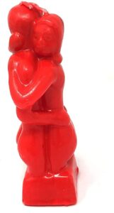 erotic couple hugging lover figure ritual image love spell candle fall in love with me – adam & eve – love ritual 5 inches (red)