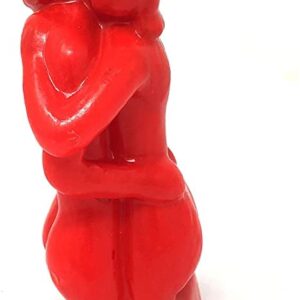 Erotic Couple Hugging Lover Figure Ritual Image Love Spell Candle Fall in Love with me - Adam & Eve - Love Ritual 5 inches (Red)