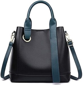 women big capacity vegan leather handle bags fashion personality casual bucket crossbody bags satchel handbags totes
