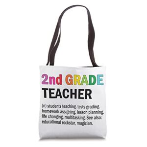 second grade teacher definition 2nd grade tote bag